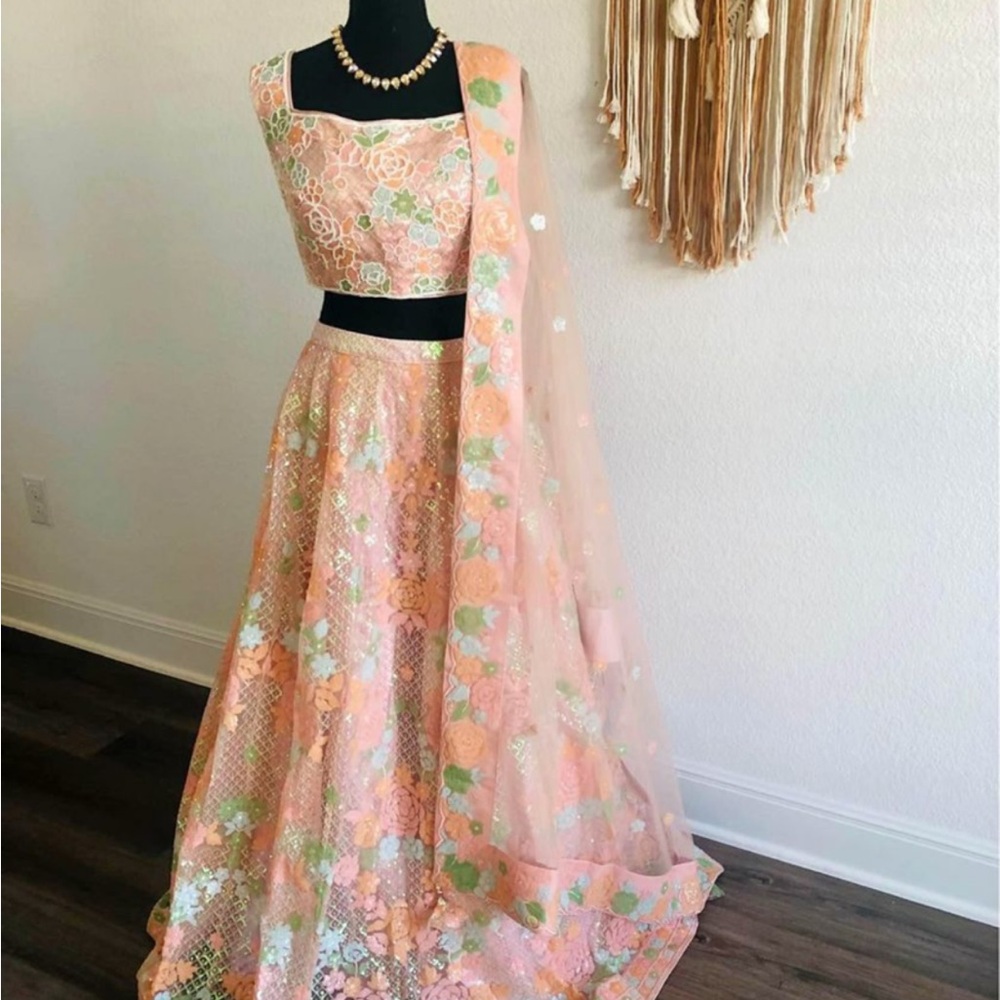 Floral Embroidered Lehenga Set